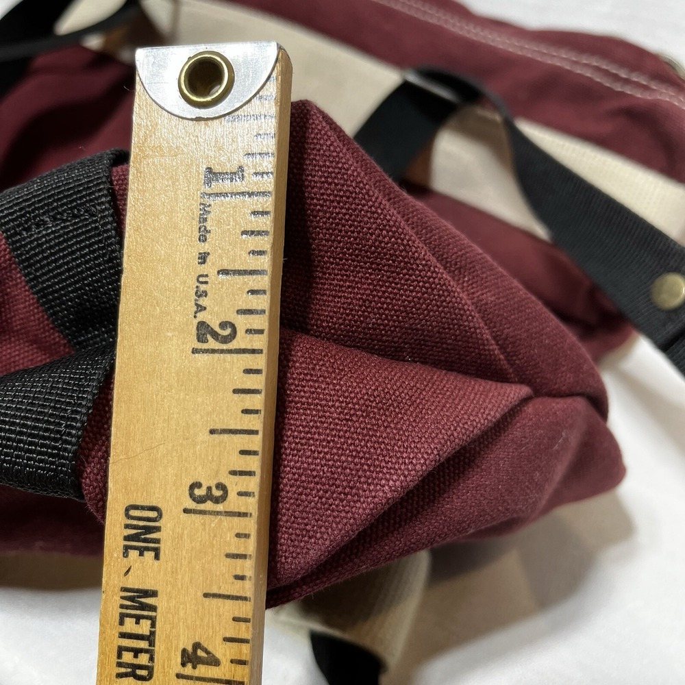 Kavu True Outdoor Wear Canvas Tote Shoulder Bag With Backpack Straps Burgundy - Picture 16 of 16